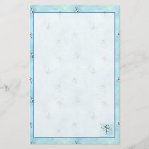 Chamomile Herbs Flower Blue Waterverf Briefpapier
