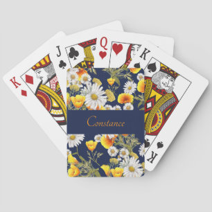  Chamomile & Poppies Patroon op maat Pokerkaarten