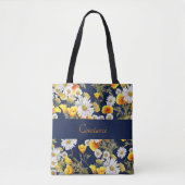 Chamomile & Poppies Patroon op maat Tote Bag (Voorkant)