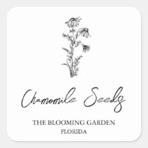 Chamomile Seeds label