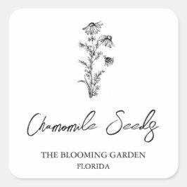 Chamomile Seeds label