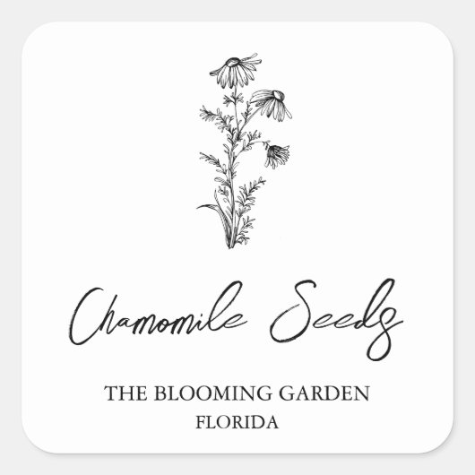Chamomile Seeds label (Voorkant)