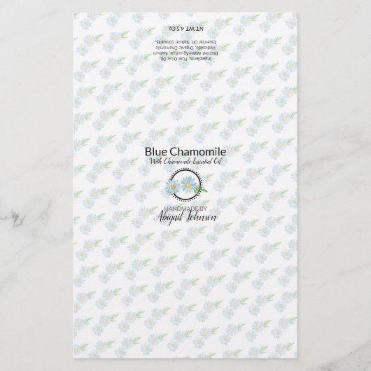Chamomile Soap Packaging Wrapper | Lijnpapier (Voorkant)