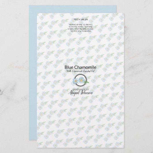 Chamomile Soap Packaging Wrapper | Lijnpapier (Voorkant / Achterkant)