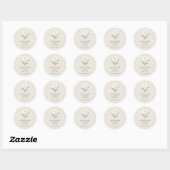 Chamomile Sprig - Soft Cream Ronde Sticker (Vel)