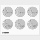 Chamomile Tea Blend Herb Flowers Grey Ronde Sticker (Vel)