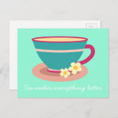 Chamomile tea voor theeliefhebbers briefkaart (Voorkant / Achterkant)