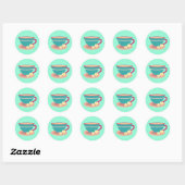 Chamomile tea voor theeliefhebbers ronde sticker (Vel)