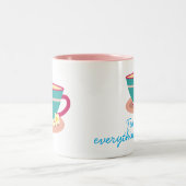 Chamomile tea voor theeliefhebbers tweekleurige koffiemok (Center)