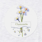 Chamomile vintage watercolour thermal tumbler post labels (Design 1)