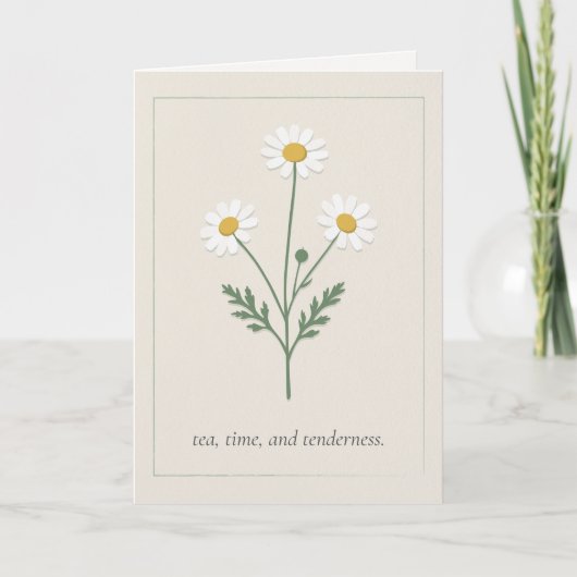 Chamomile Wishes - Soft Cream Kaart (Voorkant)
