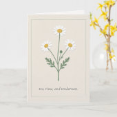 Chamomile Wishes - Soft Cream Kaart (Gele Bloem)