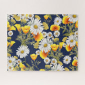 Chamomiles en papavers legpuzzel (Horizontaal)