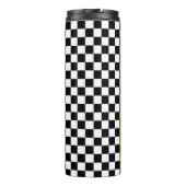 Chamomiles Poppies en Checkerboard Thermosbeker (Achterkant)