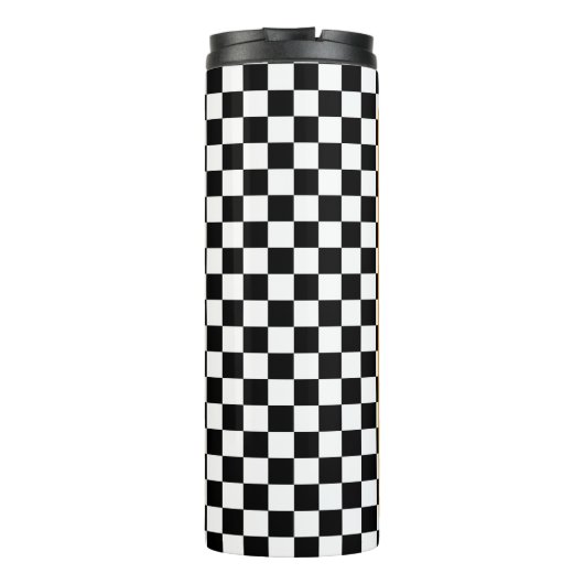 Chamomiles Poppies en Checkerboard Thermosbeker (Achterkant)