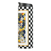 Chamomiles Poppies en Checkerboard Thermosbeker (Geroteerd rechts)