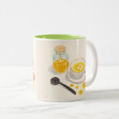 Chamomille Tea & Honey Mug Tweekleurige Koffiemok (Voorkant rechts)
