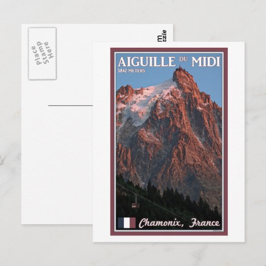 Chamonix - Aiguille du Midi Briefkaart (Voorkant / Achterkant)