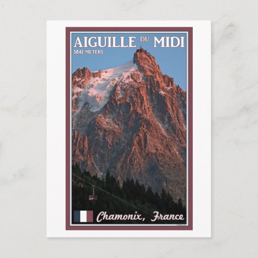 Chamonix - Aiguille du Midi Briefkaart (Voorkant)