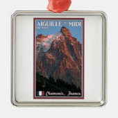 Chamonix - Aiguille du Midi Metalen Ornament (Voorkant)