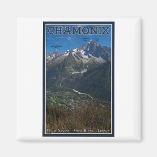 Chamonix - Aiguille Verte boven Chamonix Magneet