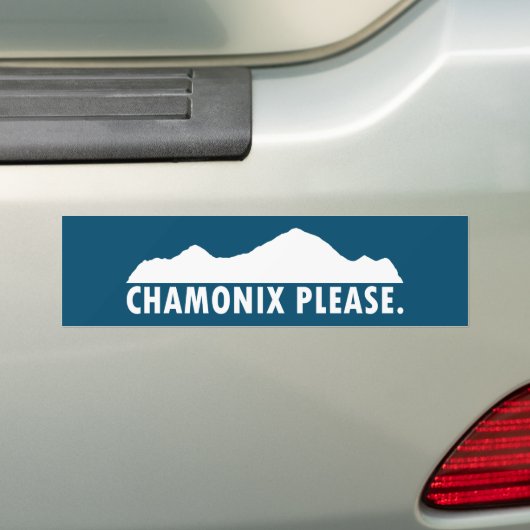 Chamonix alsjeblieft bumpersticker (Op auto)
