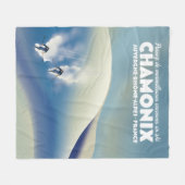 Chamonix - Auvergne-Rhône-Alpes France ski poster Fleece Deken (Voorkant (Horizontaal))