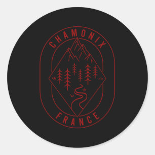 Chamonix Bergen Frankrijk Wandelen Buitenshuis Min Ronde Sticker