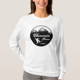 Chamonix France dames snowboardhoodie T-shirt