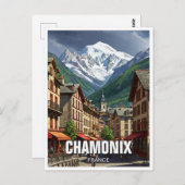 Chamonix France Mont Blanc Briefkaart (Voorkant / Achterkant)