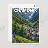 Chamonix France Mont Blanc Briefkaart (Voorkant / Achterkant)