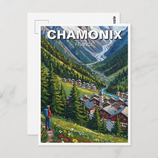 Chamonix France Mont Blanc Briefkaart (Voorkant / Achterkant)