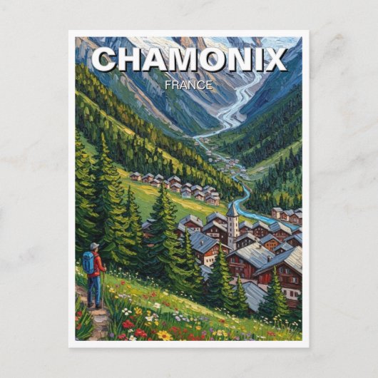 Chamonix France Mont Blanc Briefkaart (Voorkant)