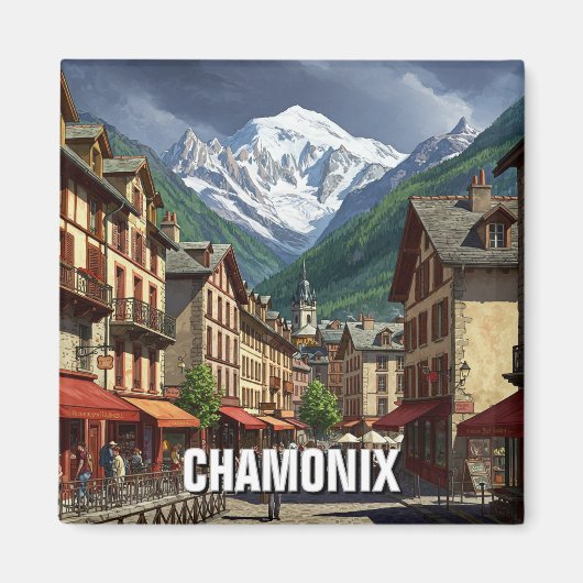 Chamonix France Mont Blanc Magneet (Voorkant)