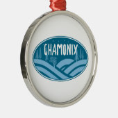 Chamonix France Outdoors Metalen Ornament (Rechts)