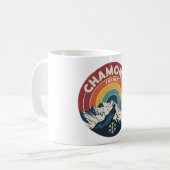 Chamonix France Retro Mountain Mug Koffiemok (Voorkant links)