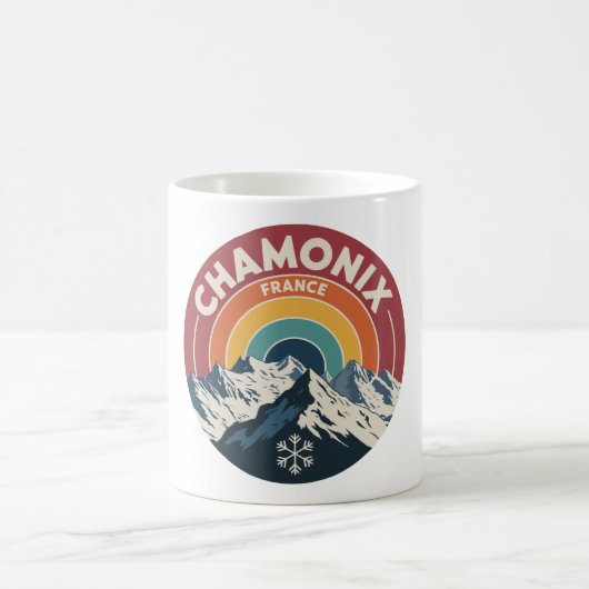 Chamonix France Retro Mountain Mug Koffiemok (Center)