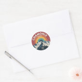 Chamonix France Retro Mountain Sticker (Envelop)