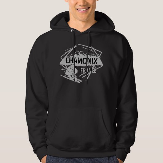 Chamonix France ski logo art jongens hoodie (Voorkant)