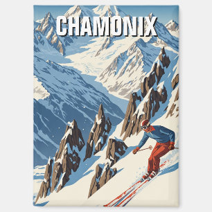 Chamonix France Skiën Magneet