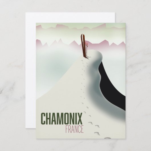 Chamonix France skiposter (Voorkant / Achterkant)