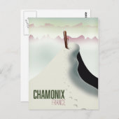 Chamonix France skiposter Briefkaart (Voorkant / Achterkant)