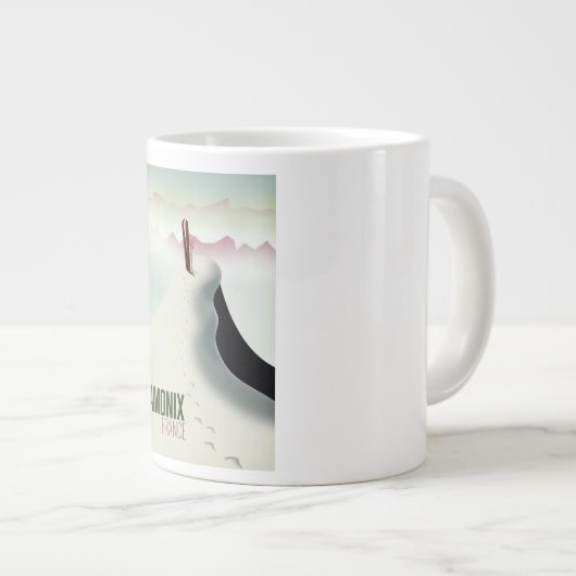 Chamonix France skiposter Grote Koffiekop (Voorkant rechts)