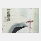 Chamonix France skiposter Theedoek (Horizontaal)