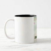 Chamonix France skiposter Tweekleurige Koffiemok (Links)