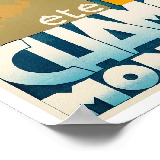 Chamonix France vintage-Poster Poster (Hoek)