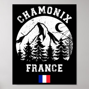 Chamonix Frankrijk Alpen Ski Resort Alpine Skiën F Poster