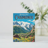 Chamonix Frankrijk Briefkaart (Staand voorkant)