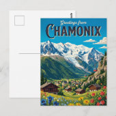 Chamonix Frankrijk Briefkaart (Voorkant / Achterkant)