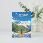CHAMONIX FRANKRIJK BRIEFKAART (Staand voorkant)